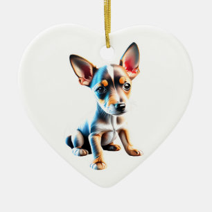 Gepersonaliseerde Speelgoed Fox Terrier Puppy Keramisch Ornament