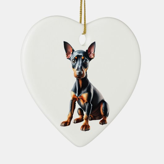Gepersonaliseerde Speelgoed Manchester Terrier Pup Keramisch Ornament (Rechts)