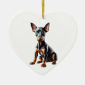 Gepersonaliseerde Speelgoed Manchester Terrier Pup Keramisch Ornament (Voorkant)