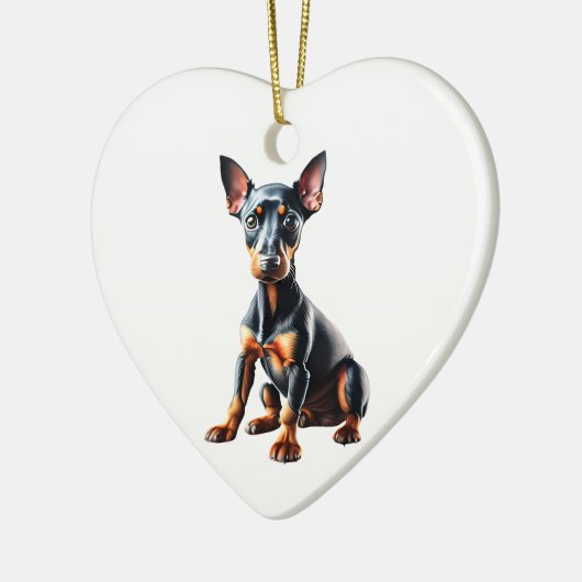Gepersonaliseerde Speelgoed Manchester Terrier Pup Keramisch Ornament (Links)
