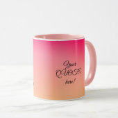 Gepersonaliseerde speelse kat met garen mok (Voorkant rechts)