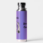 Gepersonaliseerde speelse kat met garen waterfles (Links)