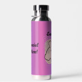 Gepersonaliseerde speelse kat met garen waterfles (Rechts)