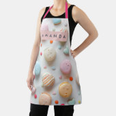Gepersonaliseerde Speelse Pastel Macaron & Candy H Schort (Insitu)