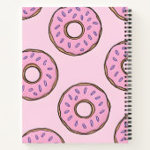 Gepersonaliseerde Speelse Pastel Roze Donut Notitieboek (Achterkant)