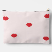 Gepersonaliseerde Speelse Rode Lippen op Wangenroo Etui (Achterkant)