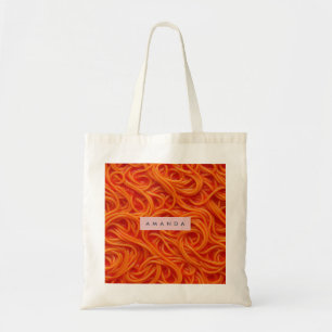 Gepersonaliseerde Speelse Spaghetti in Tomatensaus Tote Bag