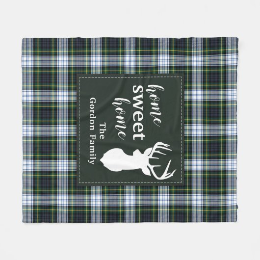 Gepersonaliseerde speldenliefhebber Tartan Clan Go Fleece Deken (Voorkant (Horizontaal))