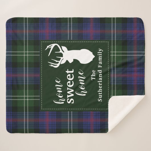 Gepersonaliseerde speldenliefhebbers Sutherland Ta Sherpa Deken (Voorkant (horizontaal))