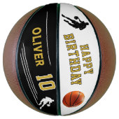 Gepersonaliseerde Speler Silhouette Gelukkige Verj Basketbal (Verticaal)