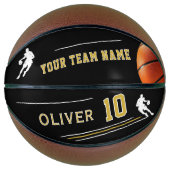 Gepersonaliseerde speler Team Naam Silhouette Basketbal (Voorkant)