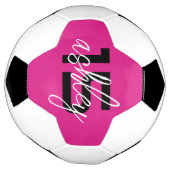 Gepersonaliseerde spelersnaam en -nummer voetbal (Gedraaid)