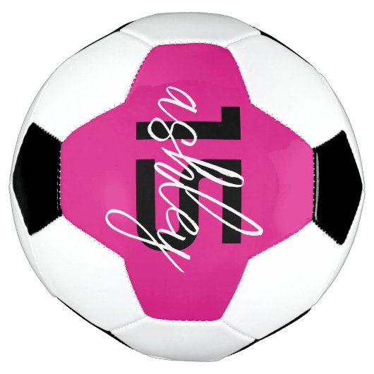 Gepersonaliseerde spelersnaam en -nummer voetbal (Gedraaid)