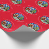 Gepersonaliseerde Sphynx Kitty Cat Kerstmis Cadeaupapier (Hoek)