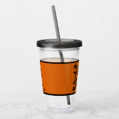 Gepersonaliseerde Spiderweb Halloween Acryl Drinkbeker (Links)