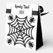 Gepersonaliseerde Spiderweb Halloween Bedankdoosjes (Achterkant)