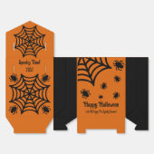 Gepersonaliseerde Spiderweb Halloween Bedankdoosjes (Ongevouwen)