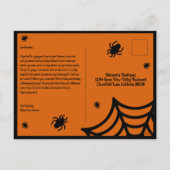 Gepersonaliseerde Spiderweb Halloween Feestdagenkaart (Achterkant)