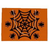 Gepersonaliseerde Spiderweb Halloween Groot Cadeauzakje (Achterkant)