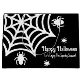 Gepersonaliseerde Spiderweb Halloween Groot Cadeauzakje (Voorkant)
