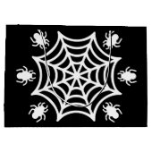Gepersonaliseerde Spiderweb Halloween Groot Cadeauzakje (Achterkant)