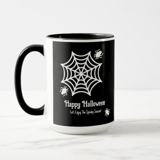 Gepersonaliseerde Spiderweb Halloween Mok (Links)