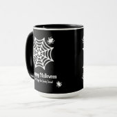 Gepersonaliseerde Spiderweb Halloween Mok (Voorkant links)
