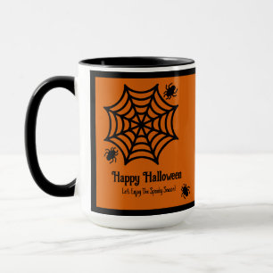 Gepersonaliseerde Spiderweb Halloween Mok