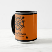 Gepersonaliseerde Spiderweb Halloween Mok (Voorkant links)