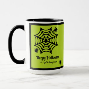 Gepersonaliseerde Spiderweb Halloween Mok