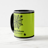 Gepersonaliseerde Spiderweb Halloween Mok (Voorkant links)