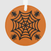 Gepersonaliseerde Spiderweb Halloween Ornament (achterkant)