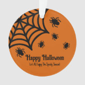 Gepersonaliseerde Spiderweb Halloween Ornament (voorkant)