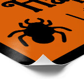 Gepersonaliseerde Spiderweb Halloween Perfect Poster (Hoek)