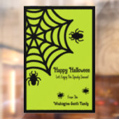 Gepersonaliseerde Spiderweb Halloween Raamsticker (Vel 2)