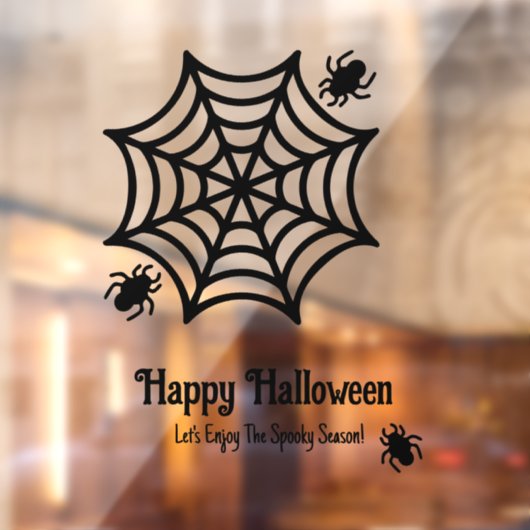 Gepersonaliseerde Spiderweb Halloween Raamsticker (Vel 2)