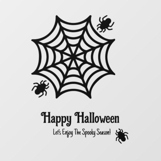Gepersonaliseerde Spiderweb Halloween Raamsticker (Vel)
