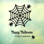 Gepersonaliseerde Spiderweb Halloween Raamsticker (Vel 3)