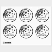 Gepersonaliseerde Spiderweb Halloween Ronde Sticker (Vel)