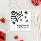 Gepersonaliseerde Spiderweb Halloween Servet (Insitu)