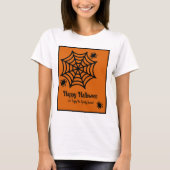 Gepersonaliseerde Spiderweb Halloween T-shirt (Voorkant)