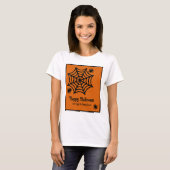 Gepersonaliseerde Spiderweb Halloween T-shirt (Voorkant volledig)