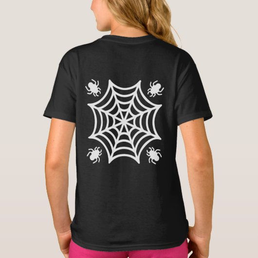 Gepersonaliseerde Spiderweb Halloween T-shirt (Achterkant)