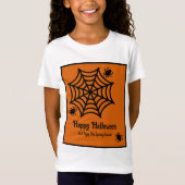 Gepersonaliseerde Spiderweb Halloween T-shirt (Voorkant)