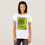 Gepersonaliseerde Spiderweb Halloween T-shirt (Voorkant volledig)