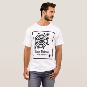Gepersonaliseerde Spiderweb Halloween T-shirt