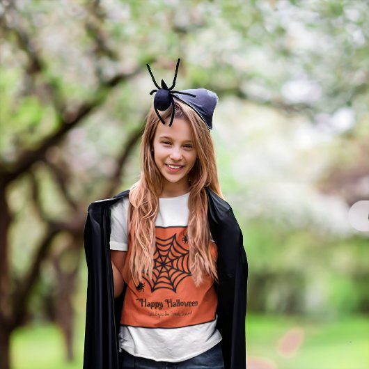Gepersonaliseerde Spiderweb Halloween T-shirt