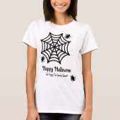 Gepersonaliseerde Spiderweb Halloween T-shirt (Voorkant)