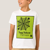 Gepersonaliseerde Spiderweb Halloween T-shirt (Voorkant)