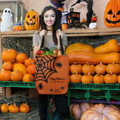 Gepersonaliseerde Spiderweb Halloween Tote Bag